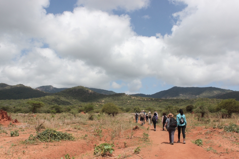 Hikers at Ol Doinyo Orok Mountain, Namanga.